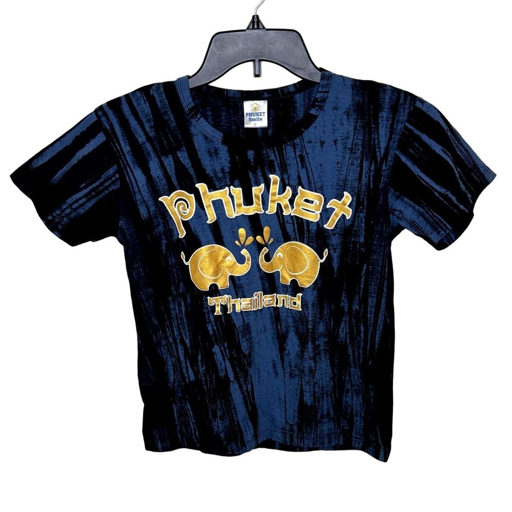 PHUKET SMILE YOUTH CREW NECK SHORT SLEEVE T-SHIRT SIZE SMALL THAILAND CULTURE